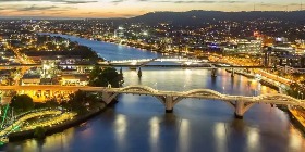 Brisbane river view at night