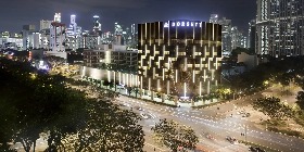 Nightscape of Dorsett Singapore.